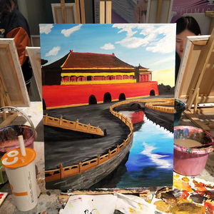 画家村手绘油画北京宋庄二手油画壁画代画丙烯画作品美院学生直播