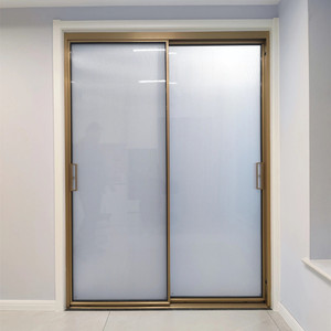 上海定制厨房推拉门卫生间磨砂玻璃滑门钛镁合金移门阳台中空隔断