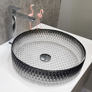 002人付款天猫方圆形玻璃台上洗手盆家用小户型卫生间洗面洗脸单盆池