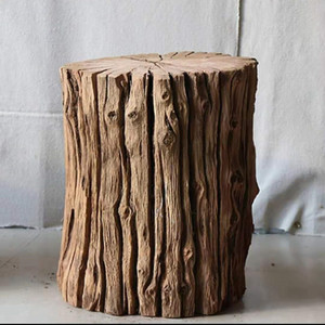 彼特猫老木头风化木原木木墩座椅民俗老物件自然风化裂纹自然木头