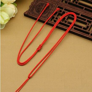 红绳挂脖子10条装手工编制红色玉绳项链挂坠吊绳儿童吊坠