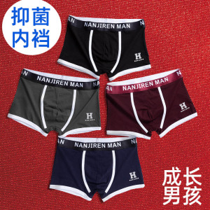 胖男童内裤纯棉平角16男孩12岁中大童春秋青少年发育期15学生短裤