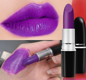 欧美风葡萄紫色系口红紫罗兰梅子色玫紫玫红色薰衣草紫彩妆学生款