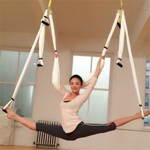 空中瑜伽吊绳家用家用室内弹力高空微弹防滑吊绳固定盘配件彩色布