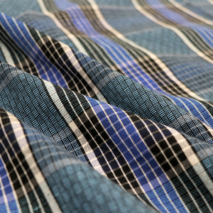 贵州布依族床单民族风纯棉面料土布单件图案双人格子蓝色舒适亲肤