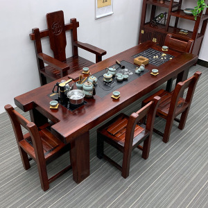 老船木茶桌椅组合实木功夫小茶几中式茶台茶艺泡茶桌办公一体套装