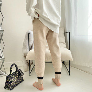 ugg烟管裤子奶奶裤阔腿裤羊绒裤羊绒打底裤秋冬外