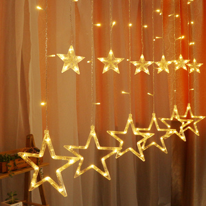 led星星灯节日彩灯闪灯串灯满天星网红房间窗帘卧室内布置装饰灯