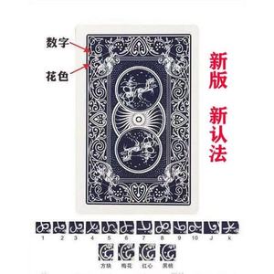 新魔术扑克牌正点8845背面认花色近景魔术道具眼镜表演扑克扫码牌