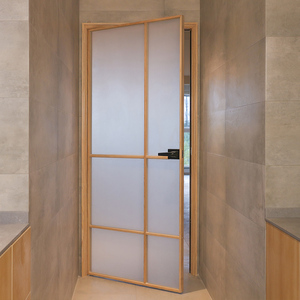 铝钛镁合金卫生间门新款定做厕所门日式厨房门单开木纹玻璃门定制