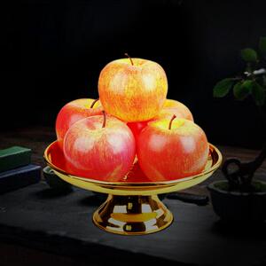 仿真水果塑料果盘佛堂供奉果盘苹果假香蕉家居装饰摆件贡品手感好