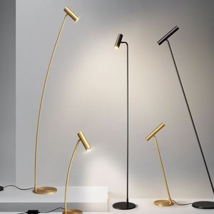 全铜高端护眼落地灯客厅射灯书房钢琴室极简黑色设计师卧室床头灯