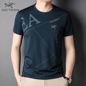 始祖鸟短袖t恤男透气圆领冰丝户外运动薄款夏季半袖丝光棉体恤衫