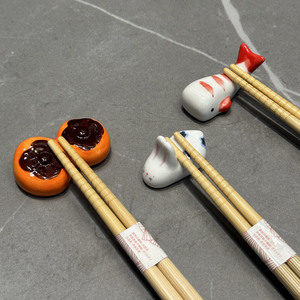 【老板娘自用】仿生动物植物筷子架日式创意陶瓷筷枕筷架筷托可爱