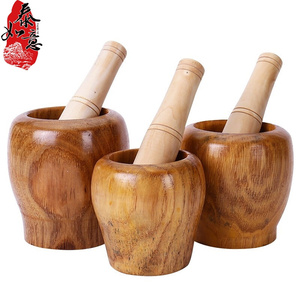 新大号碾磨木磨米磨家用蒜臼子蒜泥器木臼木碗舂木窝捣蒜器芝麻臼