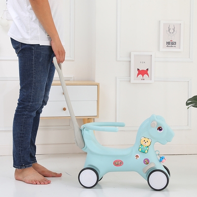 玩具小塑料推车小马带木马加厚轮子马儿宝宝两用座椅礼物摇儿童