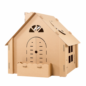 儿童纸箱房子帐篷游戏屋板壳盒皮室内城堡宝宝玩具屋手工diy装饰