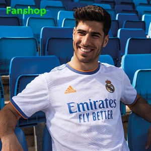 正品新款21-22皇马主场球衣拉莫斯球员版足球服队服t恤正版gq1360