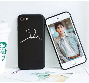 适用邓伦同款iphonex周边签名手机壳oppo华为nova2小米/三星/viv