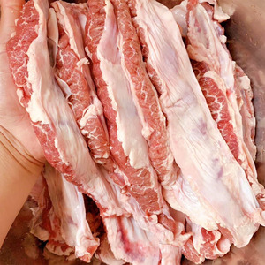 冷冻新鲜连肝肉猪护心肉心皮肉20斤隔膜肉油边烧烤肉饭店卤菜食材