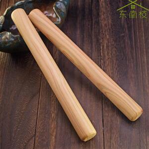 天然桃木棍棒原木棒槌宝宝压惊护身纯手工木雕摆件无漆擀面杖
