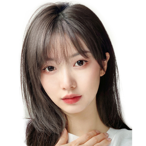 高档假发片女遮顶补发片然盖白发夏季空气刘海p自头无痕前额假奢