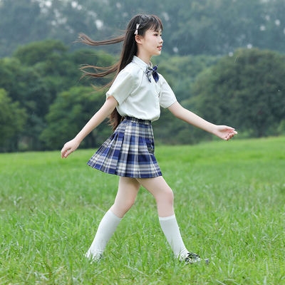 高档童jk制服中女童学大风s套装7小学生89院童3-12岁女孩夏装1奢