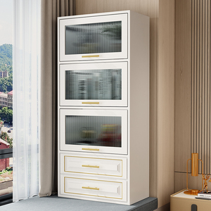 美幸乐飘窗柜玻璃书柜阳台储物柜窗台防晒收纳置物柜卧室多层书架