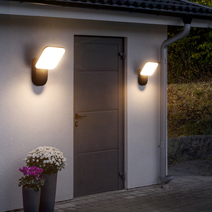 防水led户外壁灯 庭院阳台花园大门外门上灯室外照明灯超亮感应灯