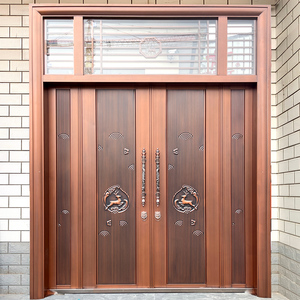 村居定制智能别墅大门农村入户门防盗门家用子母门进户门四开庭院