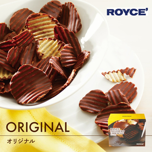 现货日本北海道零食ROYCE马铃薯生巧克力波浪薯片原味网红礼盒装