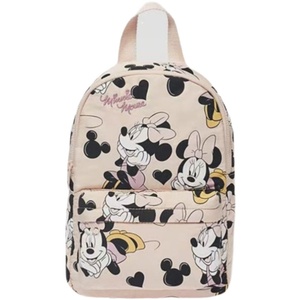 zara wang米妮双肩包迪士尼卡通动漫粉色米奇休闲帆布双肩背包女