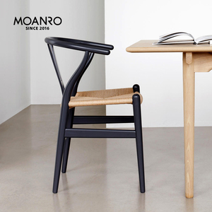 moanro餐椅y椅汉斯椅子实木经典简约书桌椅单椅设计师中古新中式