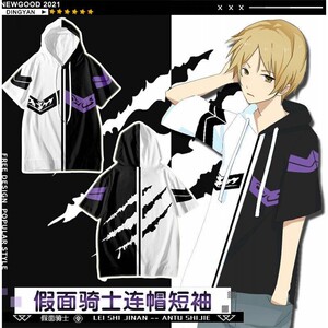 假面骑士宽松连帽短袖獠牙疾风印象款t恤wjoker二次元男动漫衣服