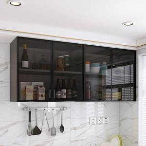 玻璃厨房吊柜墙壁柜墙上储物柜阳台壁橱浴室卫生间实木挂墙置物柜