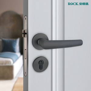 rock安恒通60016太空铝合金把手室内门锁木门锁静音门锁卧室门锁