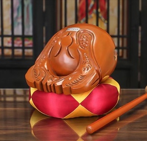 实木木雕木鱼佛家用品法器念佛经用手敲打击木鱼