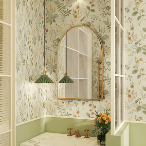 法式复古墙纸自粘壁纸卫生间浴室厕所专用防水贴纸遮丑瓷砖墙贴