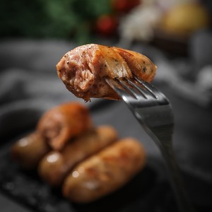 汉伯克高端纯肉肠火山石地道台湾脆皮热狗黑椒石锅烤肠300g五支装