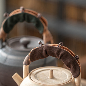 壶把手铁壶提梁把手套隔热套防烫布垫子茶壶提手绳绑扎束带茶配件