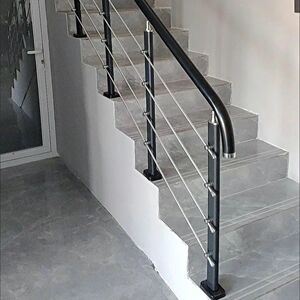 楼梯扶手实木栏杆立柱别墅复式阁楼围栏平台飘窗阳台pvc简约护栏