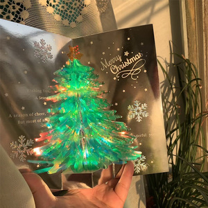 圣诞节礼物精致创意设计手工3D立体高档祝福礼品小卡商务定制贺卡
