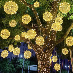 LED藤球灯彩灯串灯户外灯工程新年春节街道亮化景观挂件树灯圆球