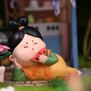 8082人付款淘宝创意唐仕女办公室装饰客厅桌面家居可爱瑜伽小摆件汽车