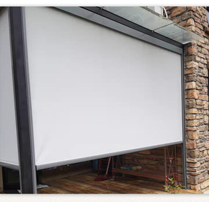 防风雨卷门帘露台庭院凉亭酒店遮阳光房升降户外电动隔热防晒蚊虫