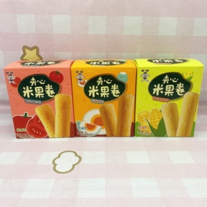 70g旺旺夹心米果卷玉米味咸蛋黄味酸甜番茄味2022/11/22到期食品