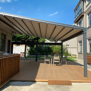 户外折叠天幕遮阳棚电动伸缩阳台遮阳蓬阳光房玻璃房防晒防雨雨棚