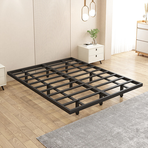 悬浮床简约意式极简无床头榻榻米排骨架双人铁床公寓悬空床架子