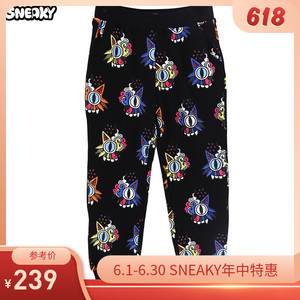 sneaky潮牌20秋季新品亲子童装满版个性印花全棉男女童纯棉休闲裤