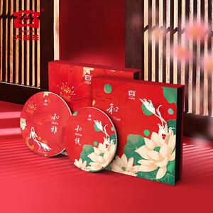 大益普洱茶 和悦生茶礼盒357g 和雅熟茶礼盒357g